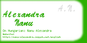 alexandra nanu business card